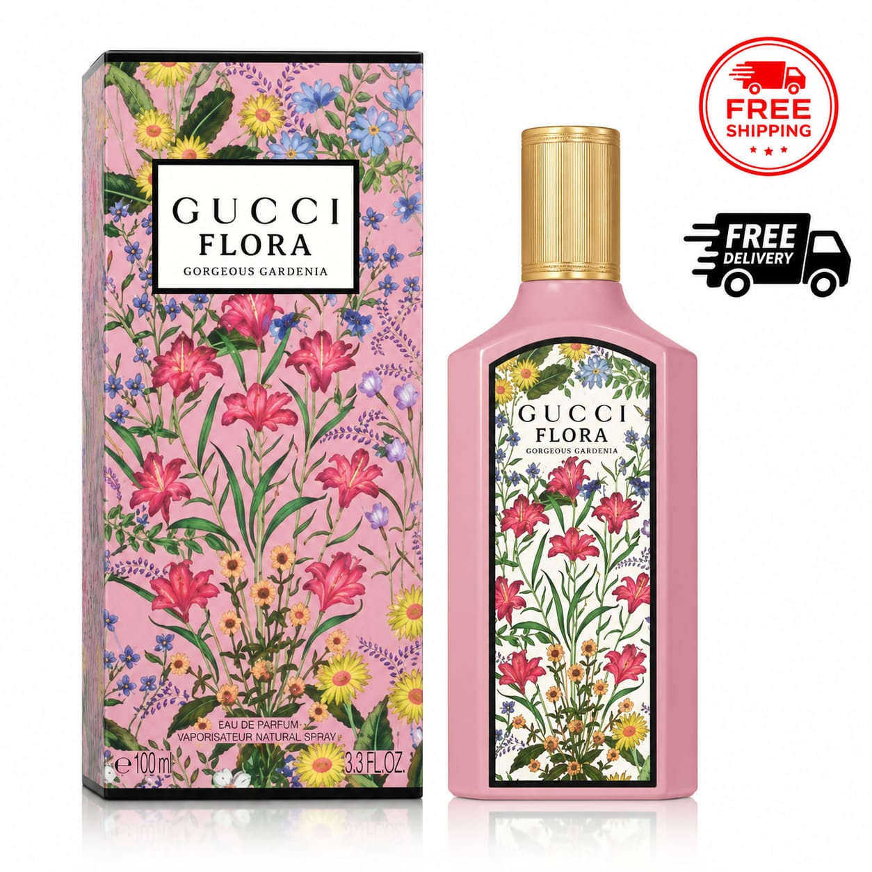 Gucci Flora Gorgeous Gardenia Eau de Parfum Spray for Women 3.3 oz / 100ml