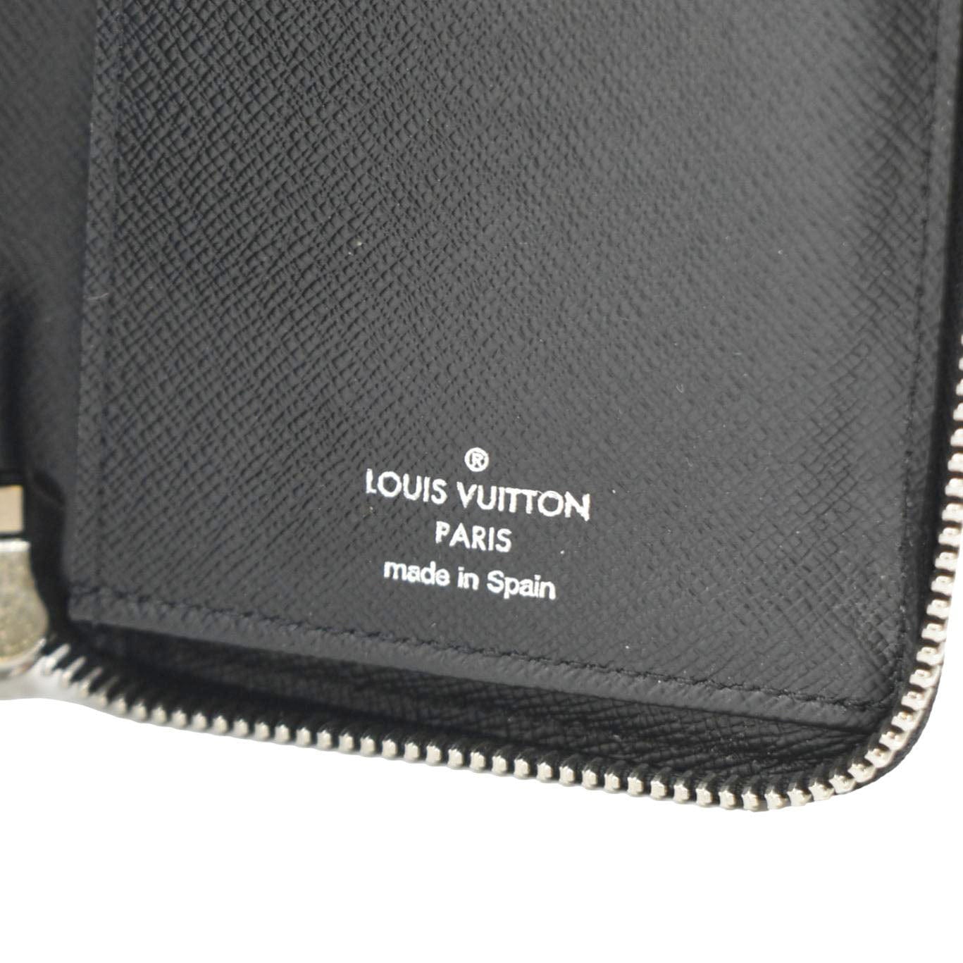 Authentic Louis Vuitton Damier Graphite Vertical Zippy Wallet Black
